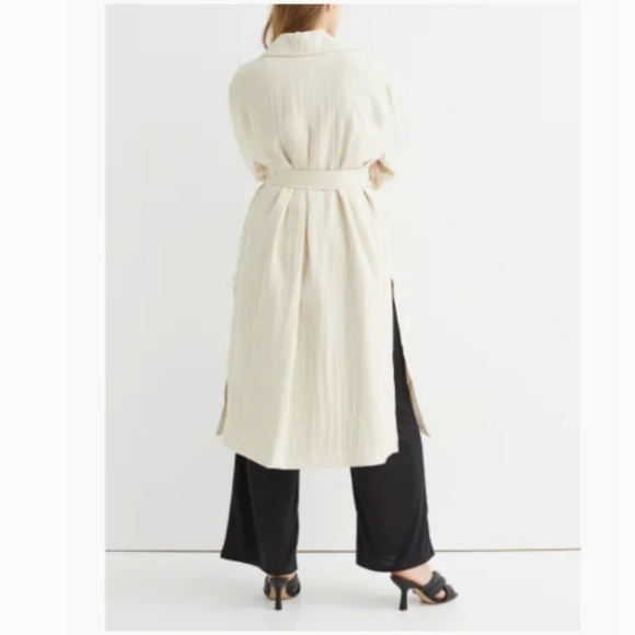NWT H&M Double-Breadted Trench Coat - Picture 2 of 16
